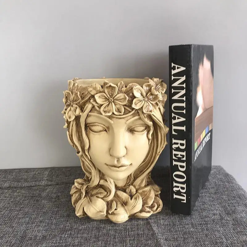 Goddess Statue Flower Pot – Resin Succulent Planter & Vase Decorative Planter Axl