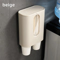 Automatic Disposable Cup Dispenser – Wall Mount Paper Cup Holder Cup Dispenser Axl Beige