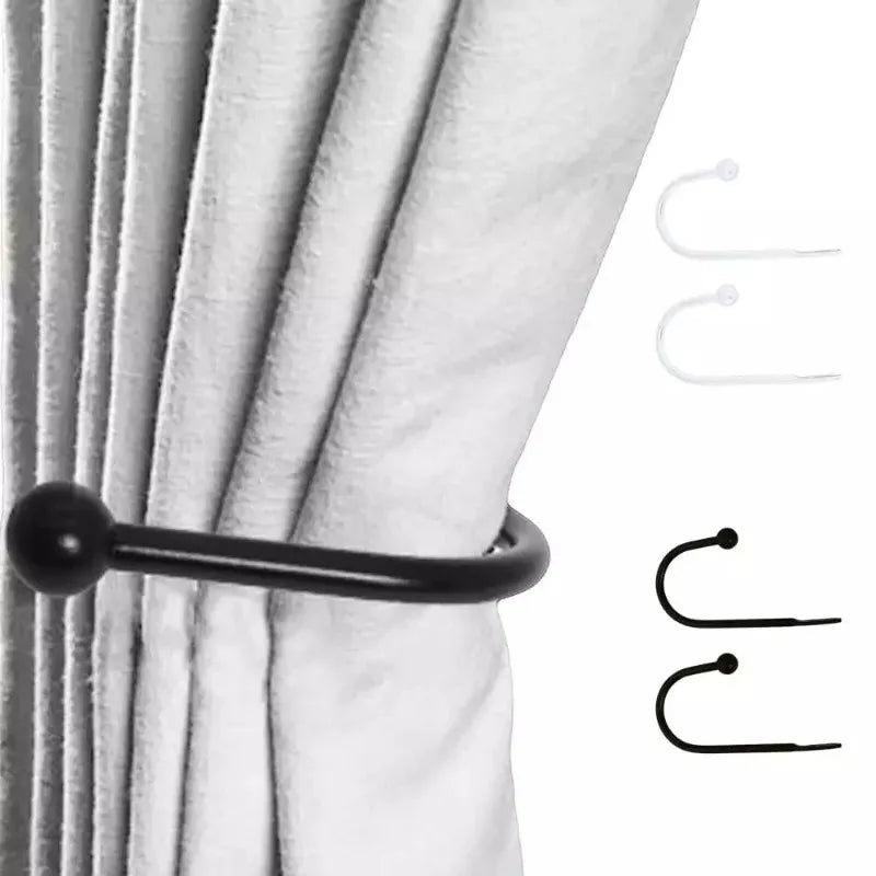 Retro U-Shaped Wall Hooks Set of 2 – Curtain Holdback with Screw Curtain Holdback Hooks Axl