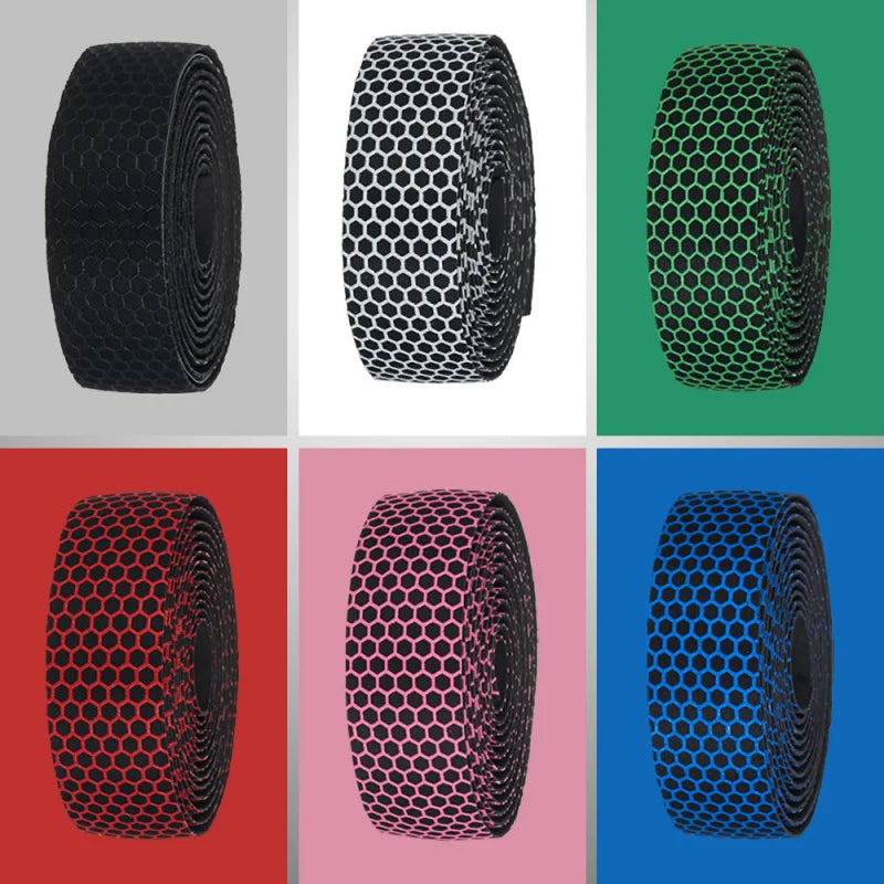 Road Bike Handlebar Tape – Honeycomb Silicone EVA Anti-Slip Wrap Bike Handlebar Tape Axl