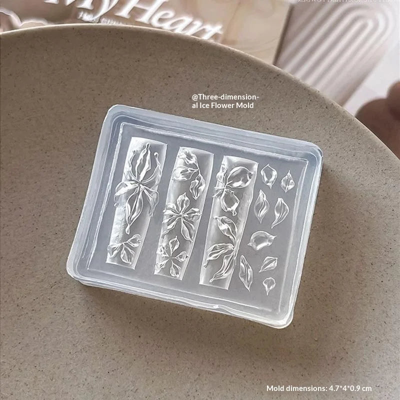 Silicone 3D Flower Nail Art Mold – Reusable DIY Petal Template Nail Art Mold Axl A7