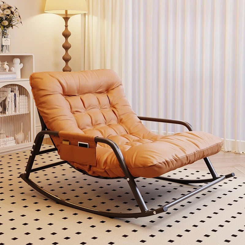Oversized Double Rocking Chair – Sit & Recline Metal Frame Double Rocking Chair Axl orange