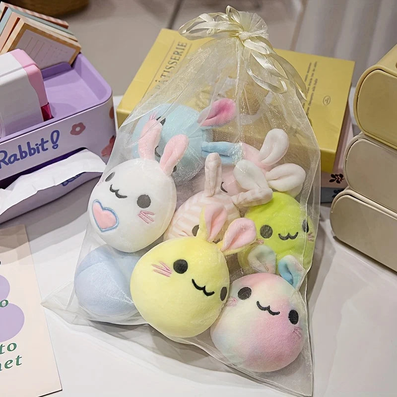 Long Ear Bunny Plush Dog & Cat Toy – Kawaii Easter Gift Pet Plush Toy Axl Mixed color 9pcs