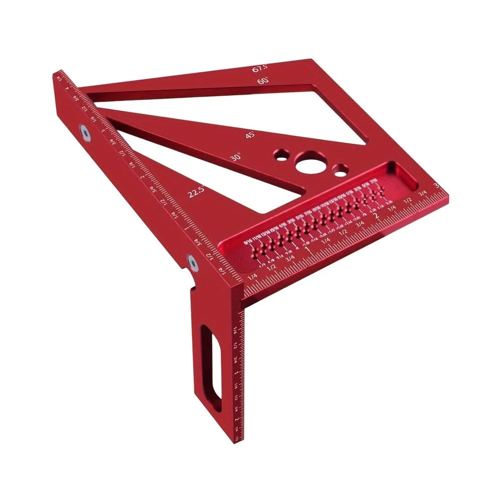 Aluminum Alloy Woodworking Miter Triangle Ruler & Protractor Woodworking Measuring Tool Axl Red China Mainland