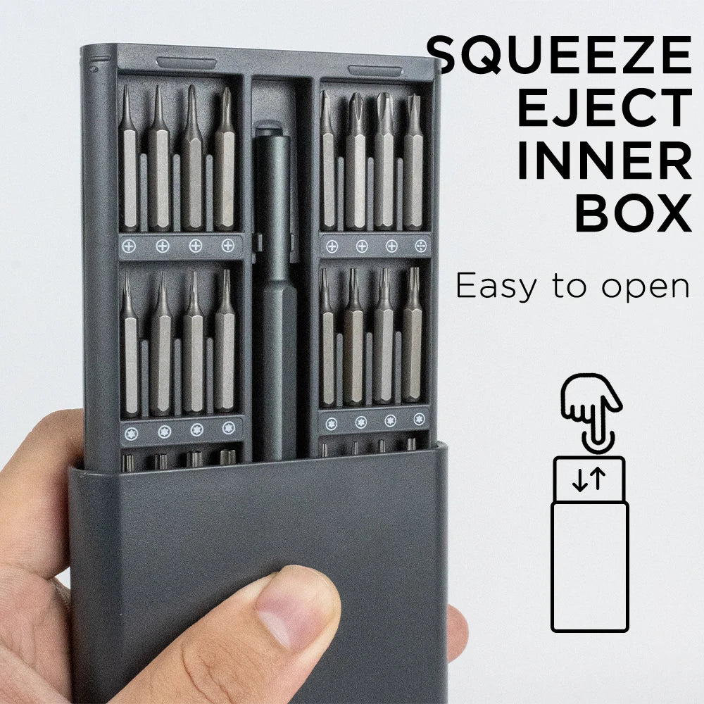 25-in-1 Magnetic Precision Screwdriver Set – Torx Hex Bits Precision Screwdriver Set Axl