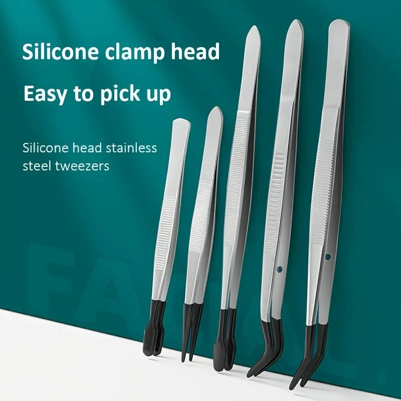 PVC Coated Stainless Steel Precision Tweezers – Non-Scratch Tip Precision Tweezers Axl