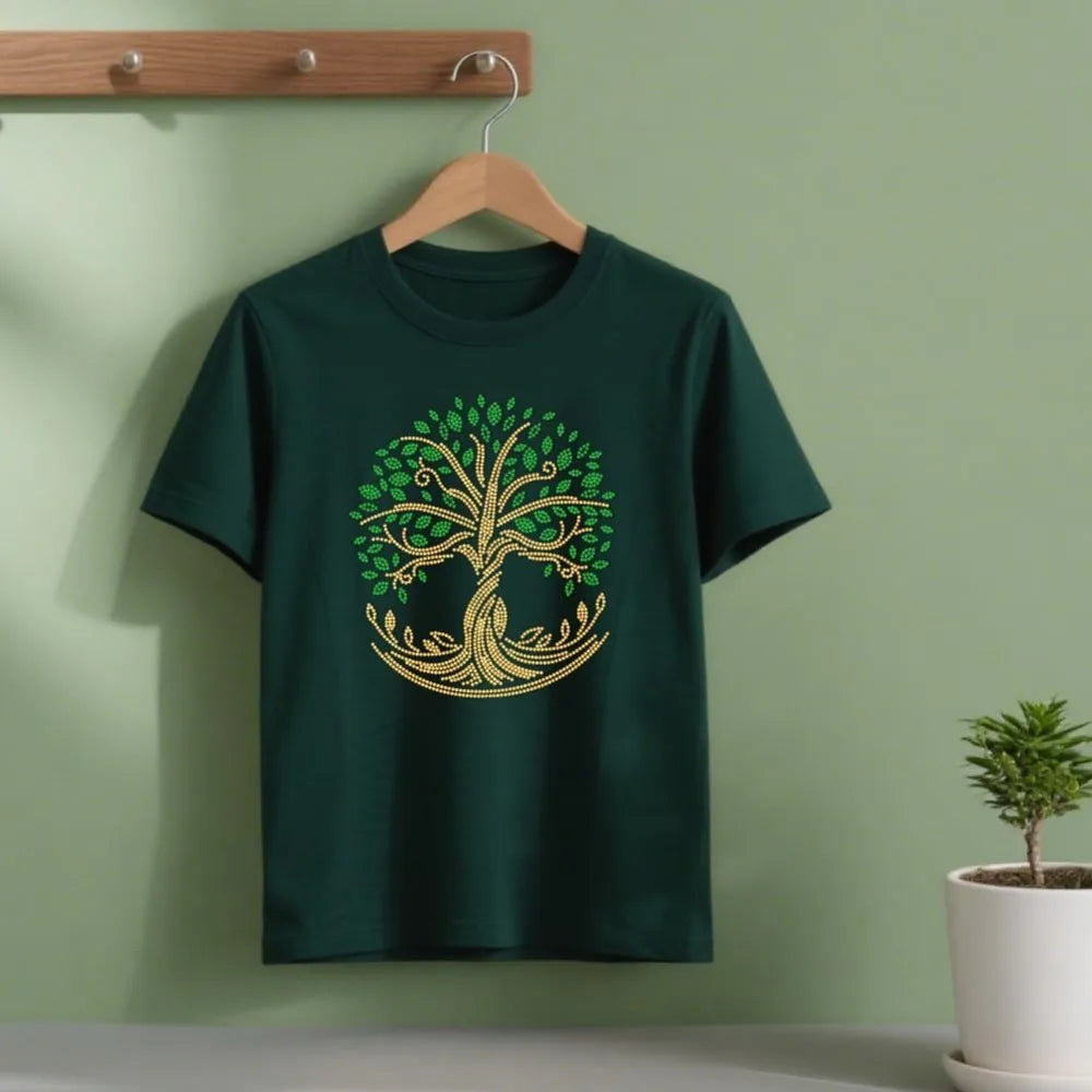 Tree of Life Glass Rhinestone Iron-On Applique Patch 11.7x8.3" Iron-On Applique Patch Axl