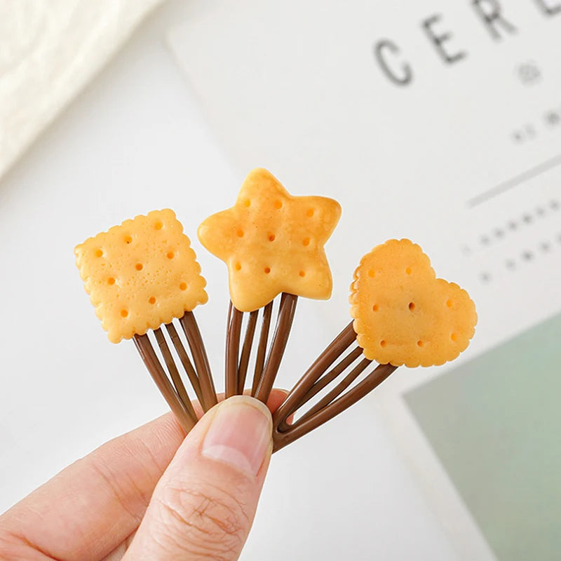 Kawaii Cookie Hair Clips – Cute Biscuit Barrettes 1 or 4 Pcs Hair Clip Barrette Axl