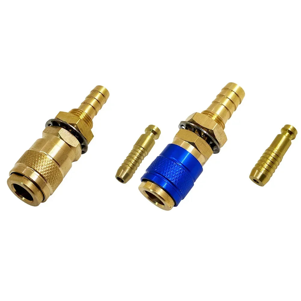 TIG Welding Gas & Water Quick Connector Brass Fittings 6-Pack Welding Quick Connector Axl Yellow Blue China Mainland