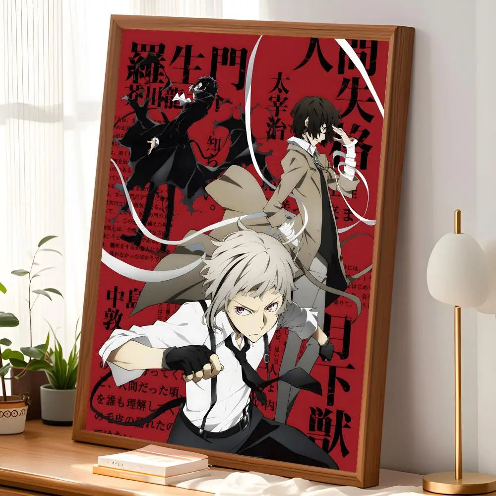 Bungo Stray Dogs Anime Poster – Self-Stick HD PVC Wall Art Anime Wall Poster Axl