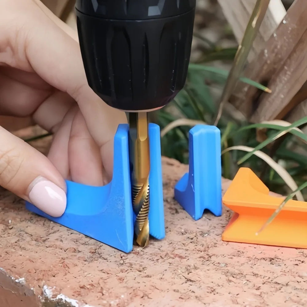 3-Piece Plastic Drill Guide Set – V-Groove Hole Positioning Tool Drill Guide Set Axl