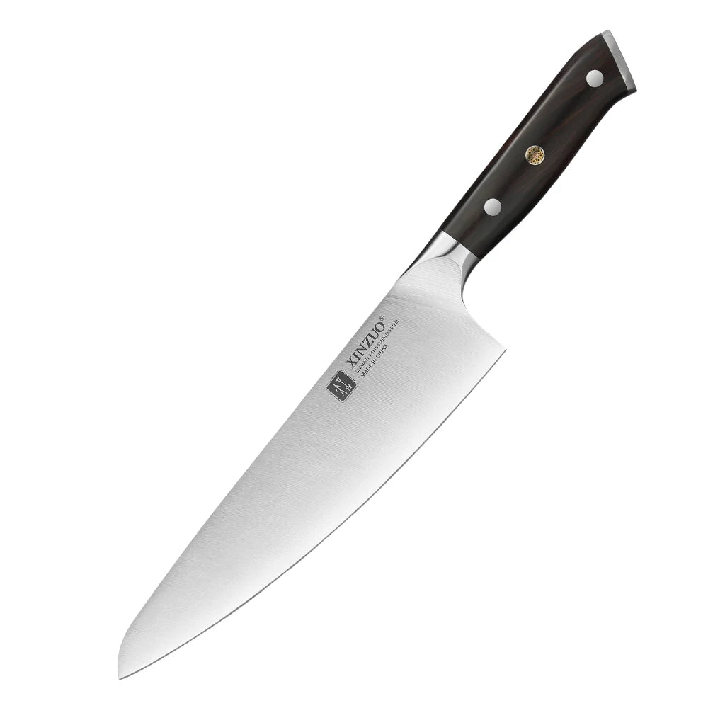 XINZUO 5-Piece Kitchen Knife Set | German 1.4116 Steel & Ebony Kitchen Knife Set Axl Chef Knife