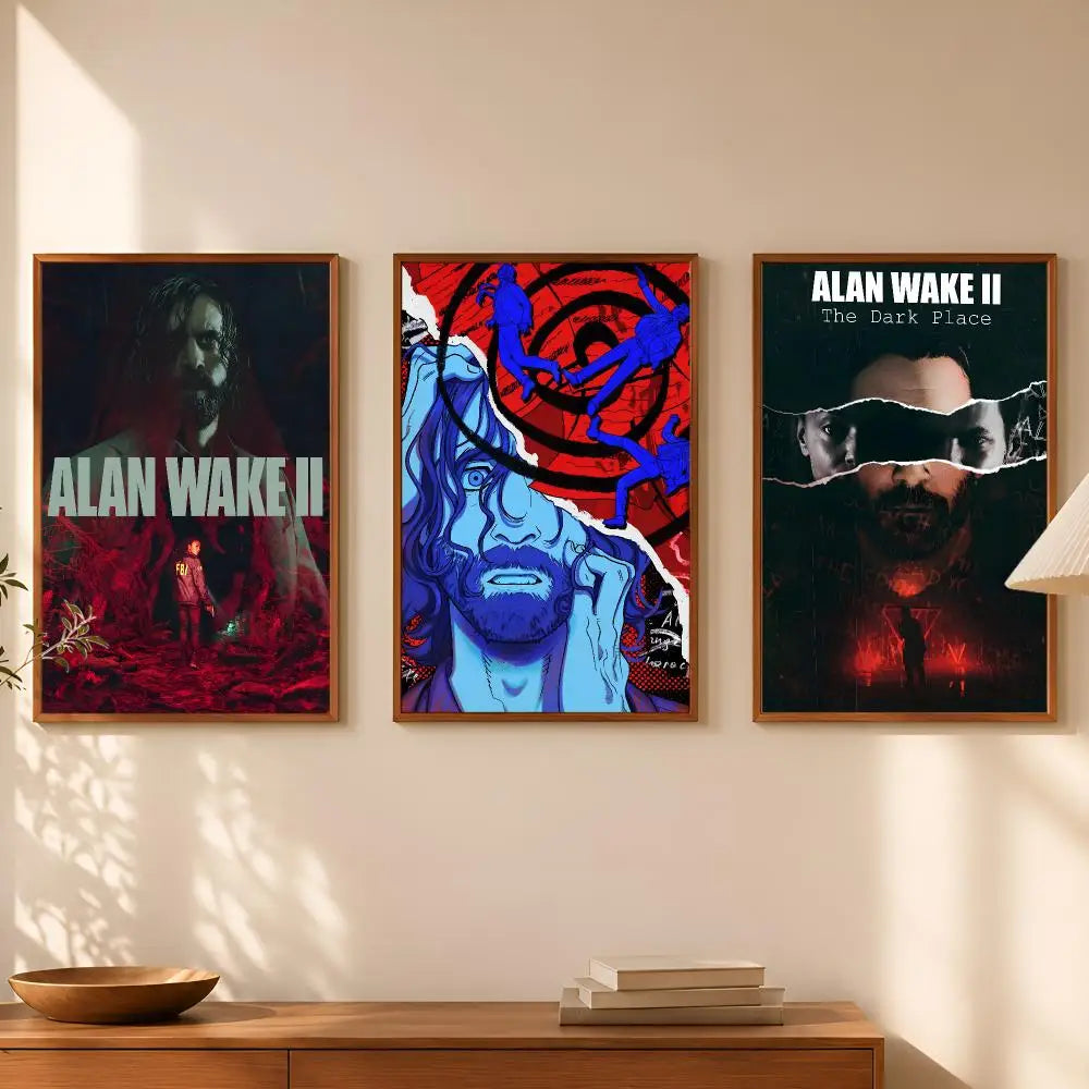 Alan Wake Game Poster – Self-Stick HD Waterproof Wall Art Wall Art Poster Axl