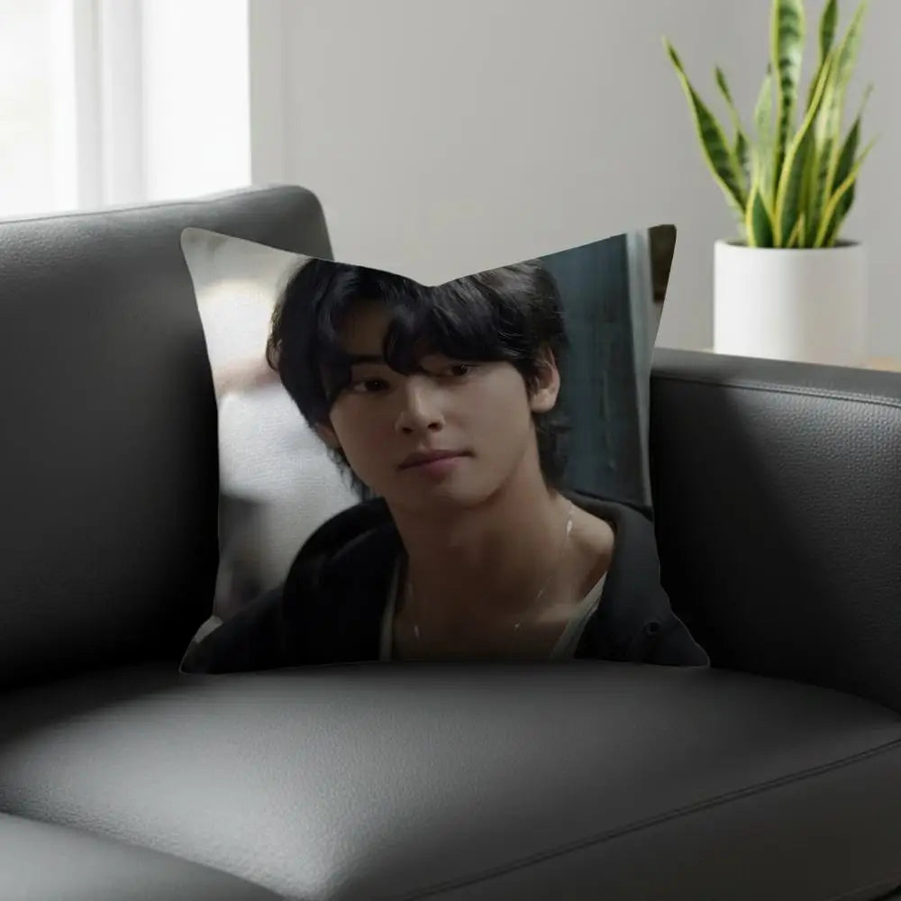 Kpop Linen Cushion Cover – Sofa, Bed & Chair Décor Decorative Cushion Cover Axl White4 35X35cm