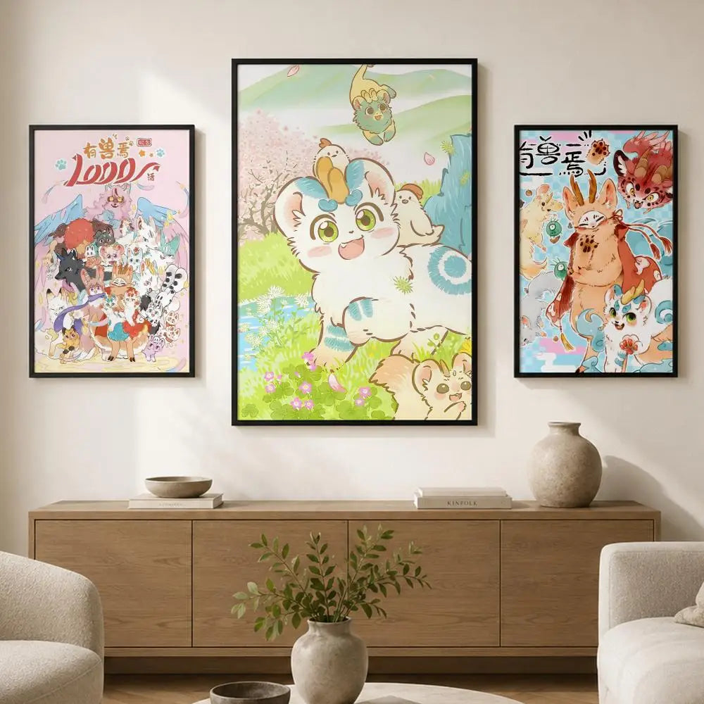 Fabulous Beasts PVC Wall Poster – Peel & Stick HD Art Wall Art Poster Axl
