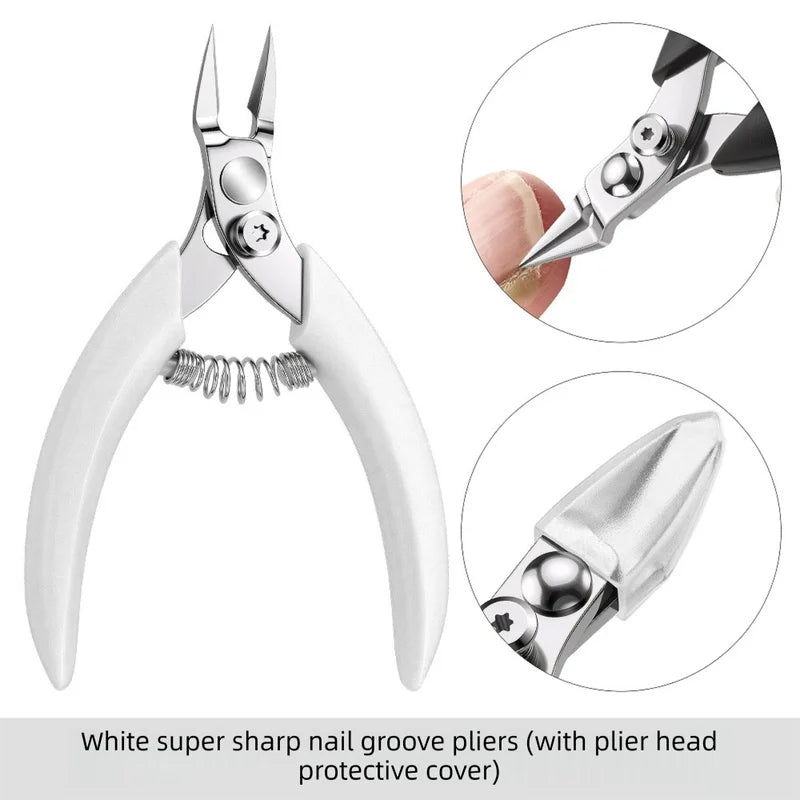 Ingrown Toenail Clipper Spring Handle Curved Blade Nail Nipper Toenail Nipper Axl