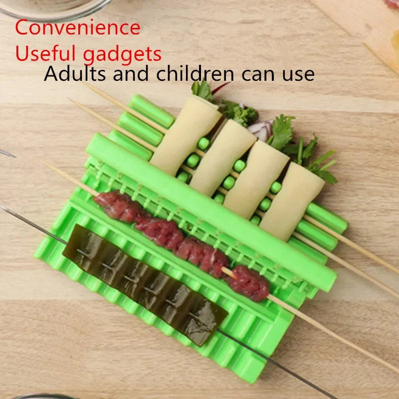 BBQ Kebab Maker Box – 3-in-1 Skewer Stringer for Meat & Veg BBQ Skewer Maker Axl