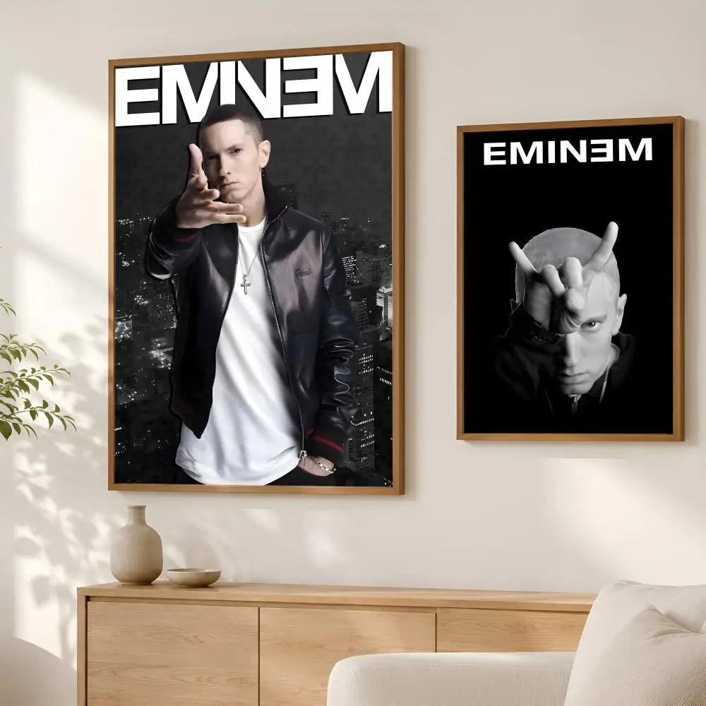 Eminem HD PVC Self-Stick Wall Poster – Waterproof Music Decor Wall Art Poster Axl