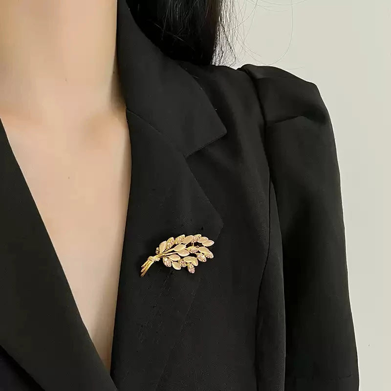 Wheat Ear Corsage Brooch – Single Pin Lapel Badge Accessory Lapel Pin Brooch Axl
