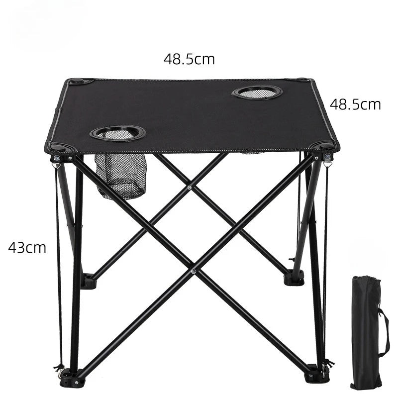 Foldable Camping Table – Waterproof Outdoor Picnic & Art Table Folding Outdoor Table Axl black