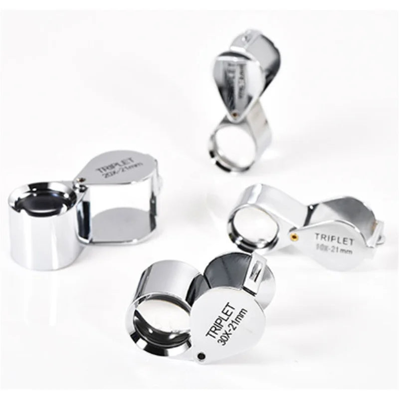 Folding Jeweler's Loupe 10X 15X 20X 30X Magnifying Glass Jeweler's Loupe Axl