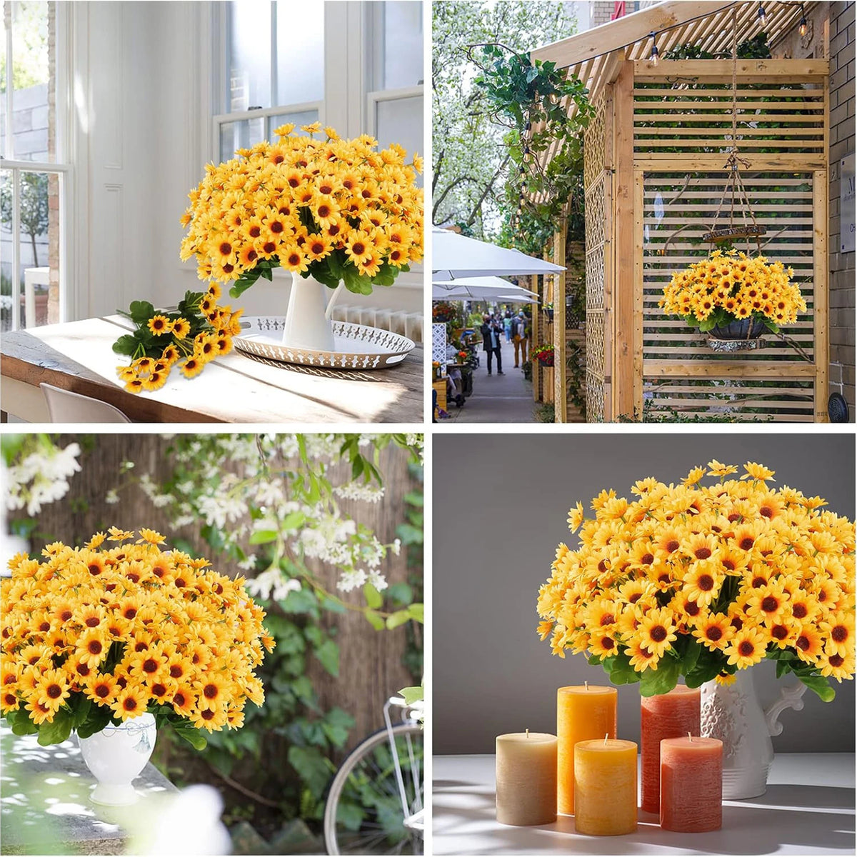 Silk Daisy Artificial Flower Bouquet – Wedding & Home Decor Artificial Flower Bouquet Axl