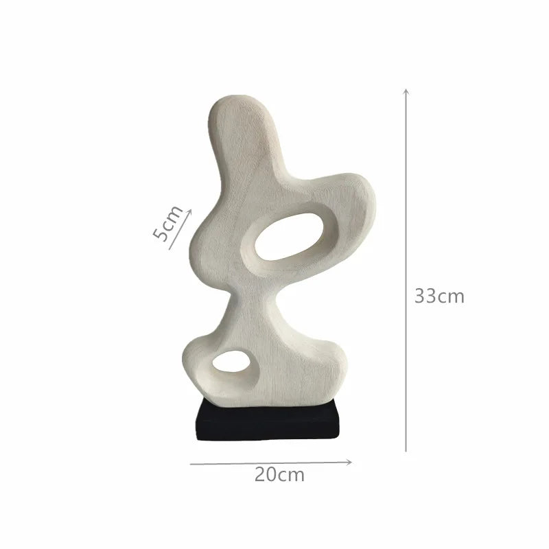 Solid Wood Figurines – Modern Minimalist Desktop Ornaments Wood Figurines Axl 251046
