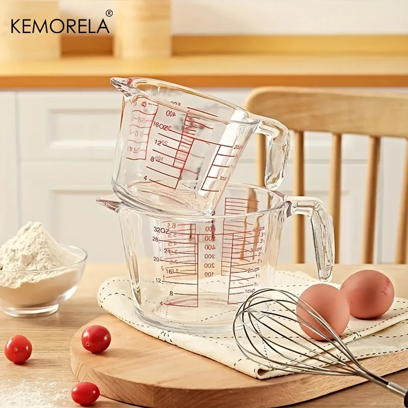KEMORELA Glass Measuring Cup – Microwave Safe for Baking Glass Measuring Cup Axl