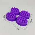 3D Silicone Massage Soap Mold – Oval Spa Bar Mould 2–6 Cavities Silicone Soap Mold Axl 4Holes