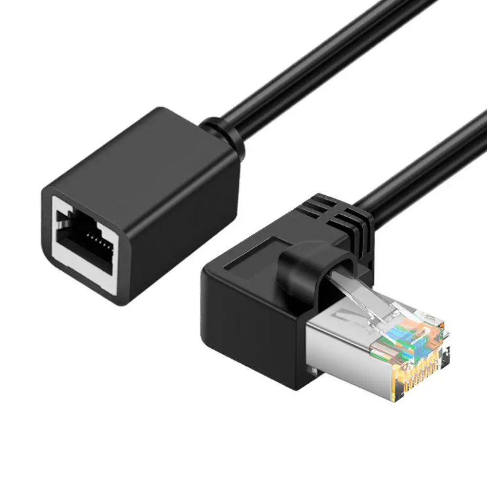 90° Angled RJ45 CAT6 Ethernet Extension Cable – Up/Down/Left/Right Ethernet Extension Cable Axl Left Angled