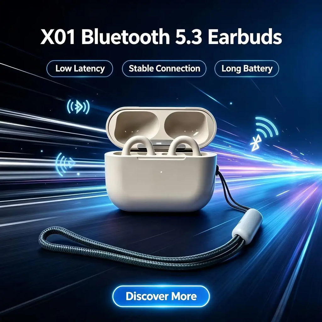 X01 Open Ear Wireless Bluetooth Headphones & Charging Case Wireless Headphones Axl