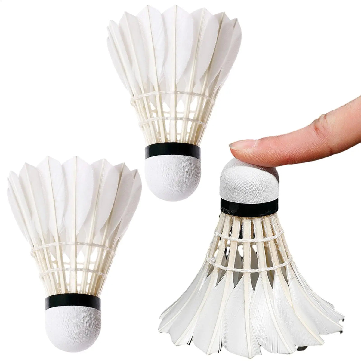 3-Pack Duck Feather Badminton Shuttlecocks – Training Birdies Badminton Shuttlecock Axl