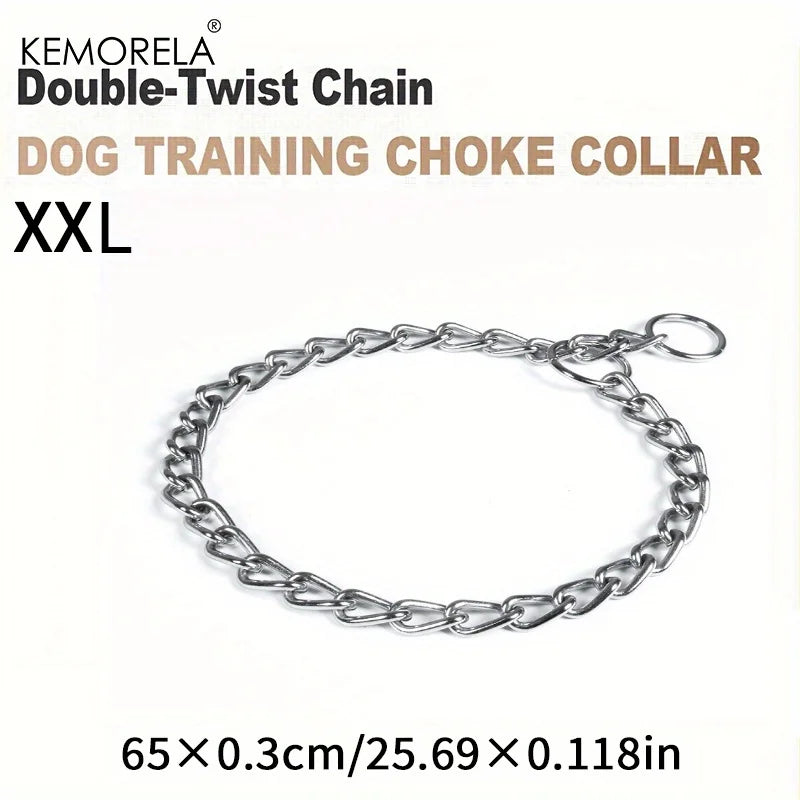 KEMORELA Stainless Steel Twist Chain Dog Training Collar Dog Training Collar Axl XXL