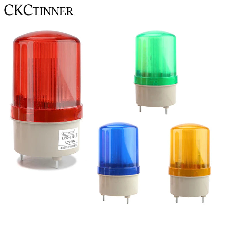 LED Strobe Warning Light & Buzzer 12V 24V 220V – LED-1101J Industrial Warning Light Axl
