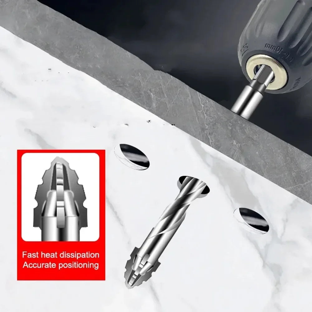 7-Piece Eccentric Drill Bit Set – Hex Shank Glass & Masonry Masonry Drill Bit Set Axl