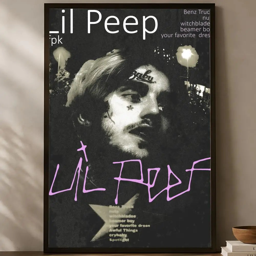 Lil Peep Sophisti-Pop Self-Stick HD Wall Art Poster | Waterproof Wall Art Poster Axl White03 30X40cmNoframe