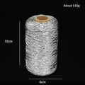 200M Silver Silk Yarn – Shiny Crochet & Knitting Thread Roll Crochet Knitting Yarn Axl onesize