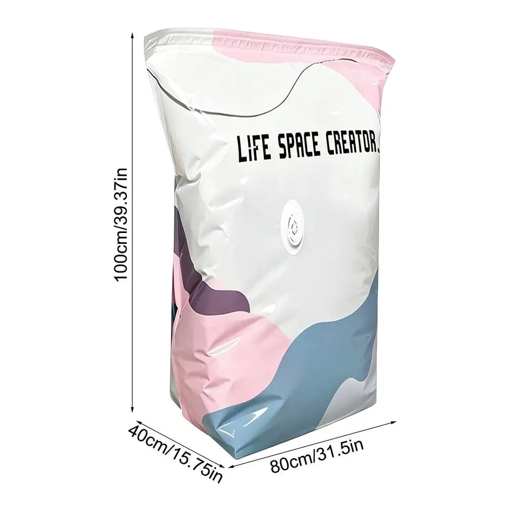 Travel Vacuum Bags 2-Pack – No-Pump Compression Storage Bags Vacuum Storage Bags Axl L