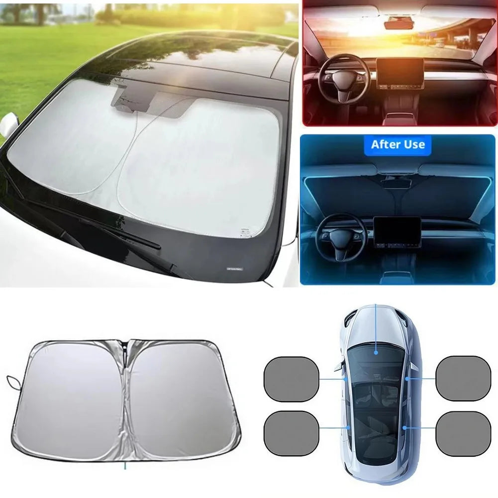 Foldable Car Windshield Sun Shade – UV Block for Cars & SUVs Car Sun Shade Axl