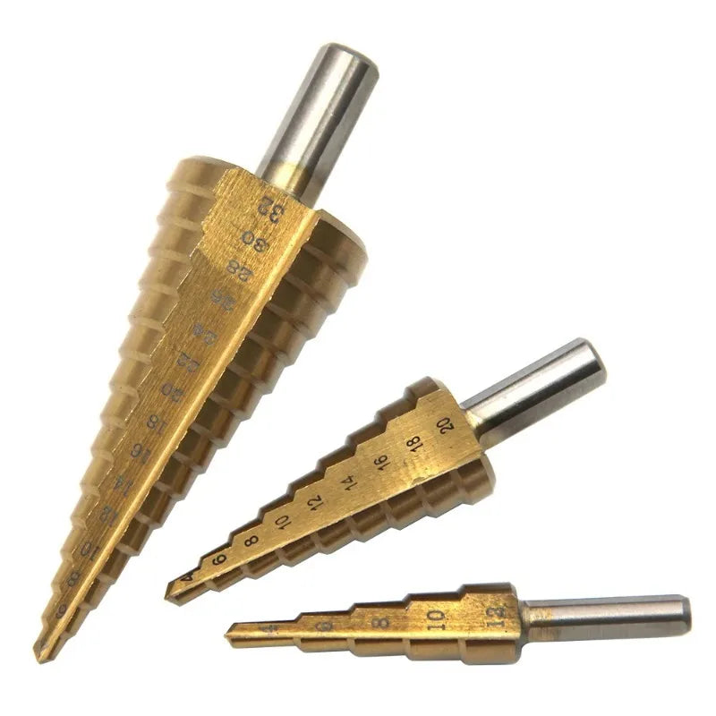 6-Piece Step Drill Bit Set – 4-12 to 4-32mm Wood Hole Saw Kit Step Drill Bit Set Axl