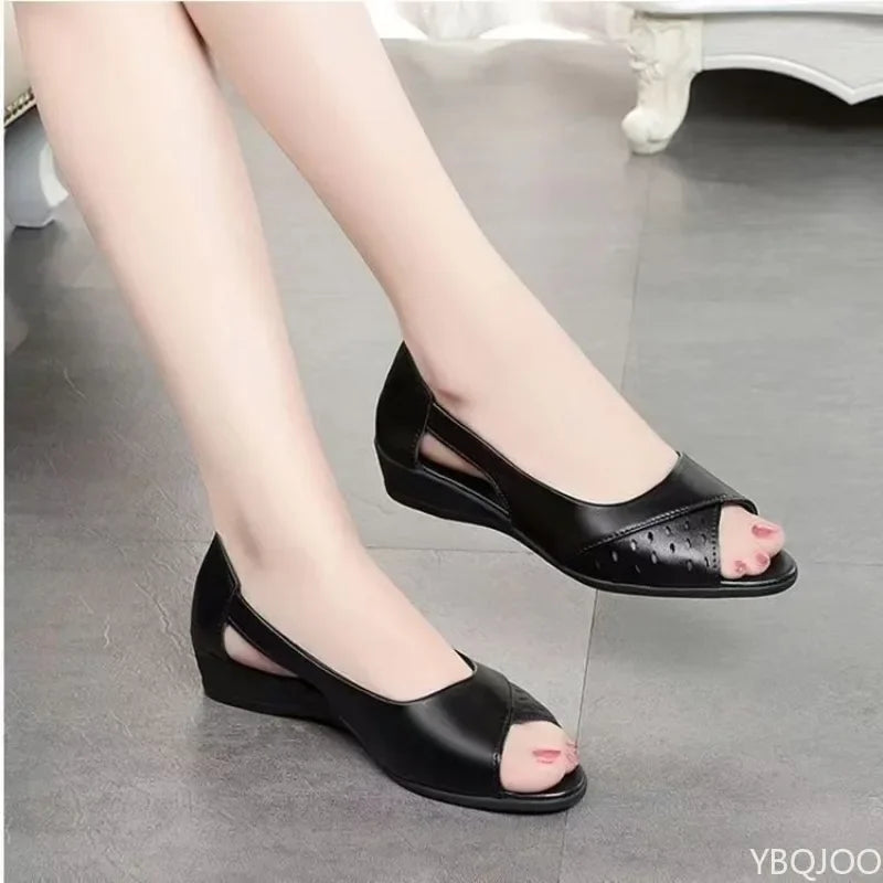 Women's Non-Slip Wedge Sandals – Breathable Slip-On Summer Shoe Women's Wedge Sandals Axl