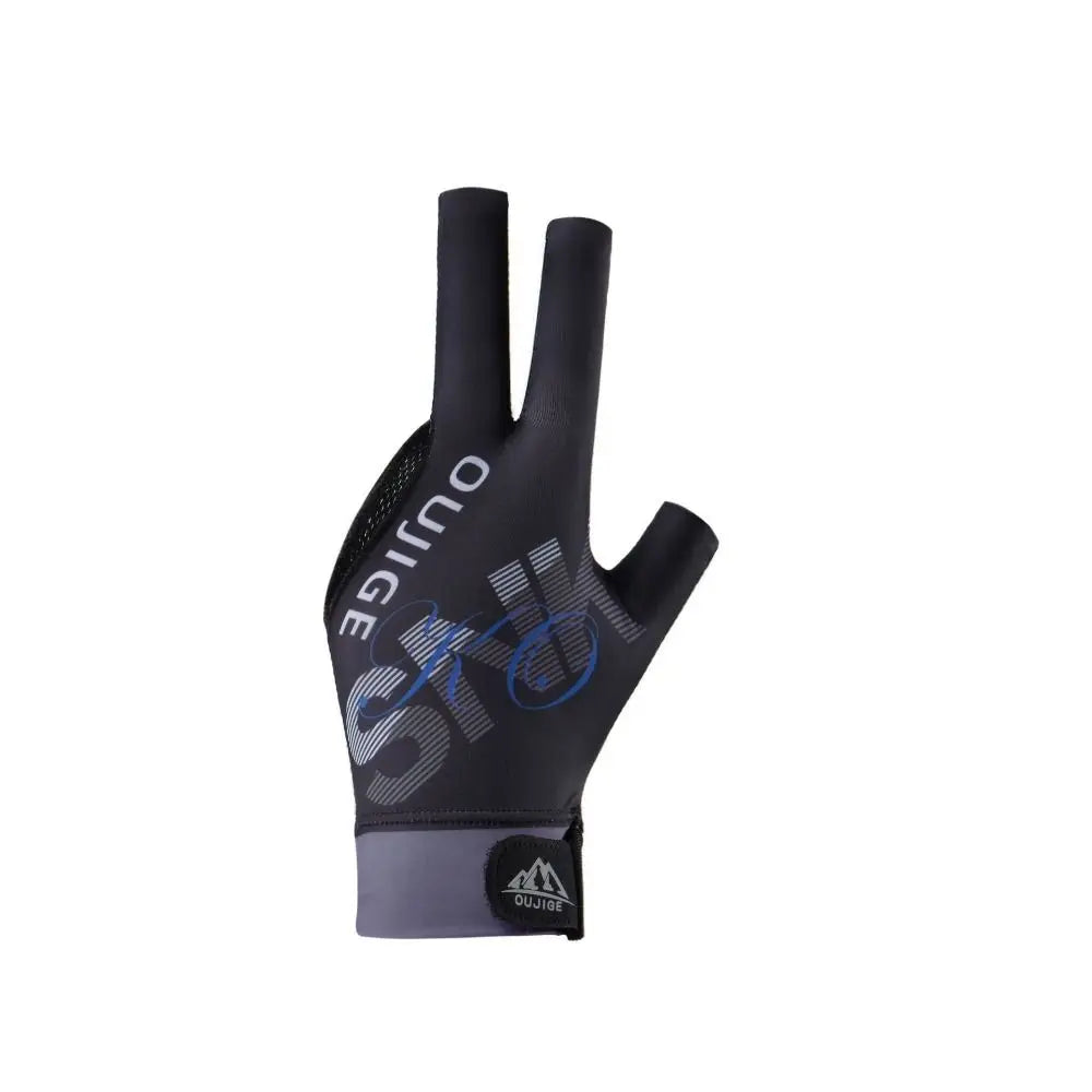 Three-Finger Left Hand Billiards Glove – Lightweight Unisex Cue Billiards Glove Axl Grey