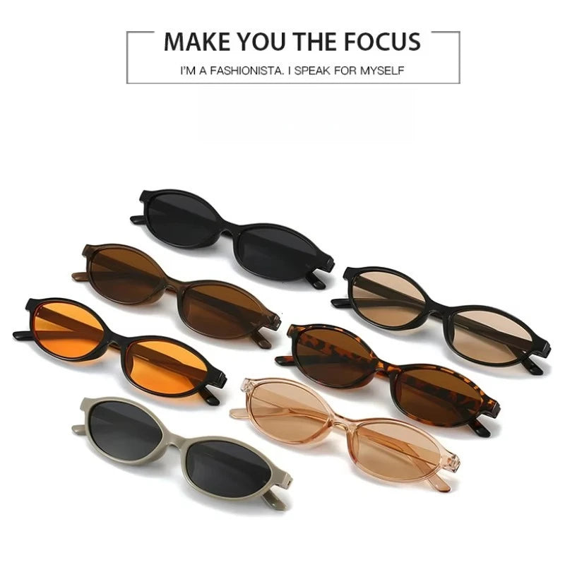 Retro Oval Cat Eye Sunglasses – UV400 Punk Fashion Shades Fashion Sunglasses Axl