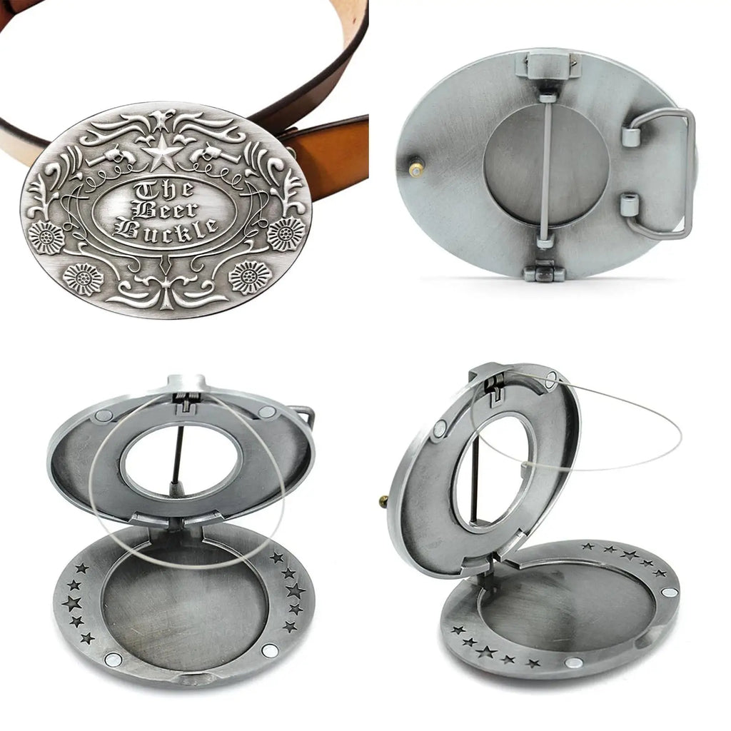 Metal Belt Cup Holder – Hands-Free Beer & Drink Buckle Belt Cup Holder Axl