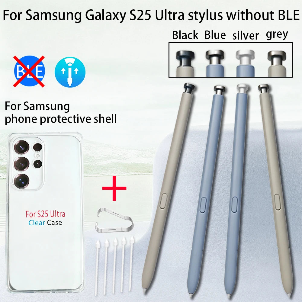 Samsung Galaxy S25 Ultra S Pen Stylus + Nibs + Clear TPU Case Kit Phone Accessories Kit Axl