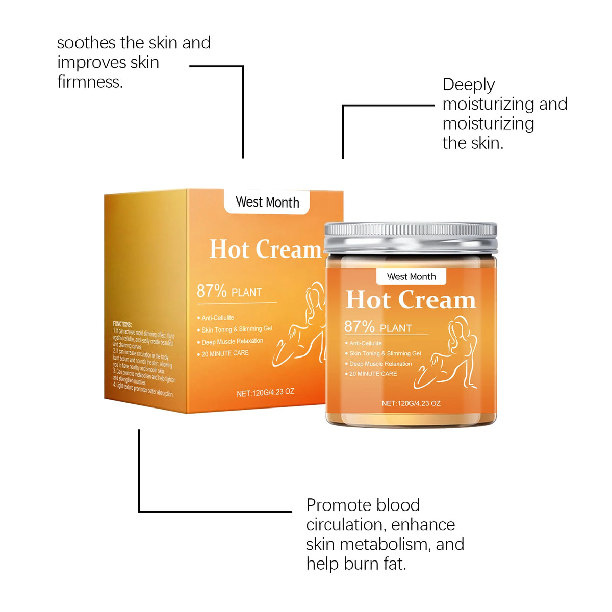 West Moon Body Firming & Contouring Cream – Natural 120g Body Firming Cream Axl