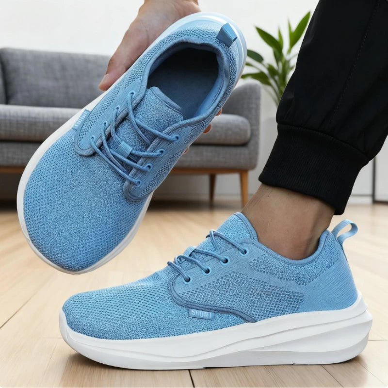 ZULIWAGN Wide Barefoot Sneakers | Unisex Minimalist Walking Shoes Minimalist Sneakers Axl 44 SKY BLUE