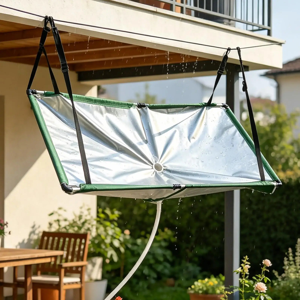 Rain Collector Downspout Catcher with Filter Cloth & 1m Hose Rain Water Collector Axl