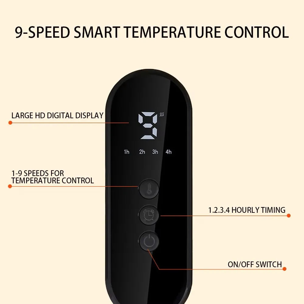 Electric Heating Pad 40×76cm – 9 Levels, 4 Modes & Timer Electric Heating Pad Axl