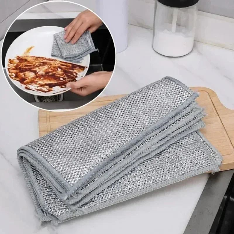 20-Pack Double-Sided Microfiber Magic Cleaning Cloths & Scrub Rags Microfiber Cleaning Cloths Axl